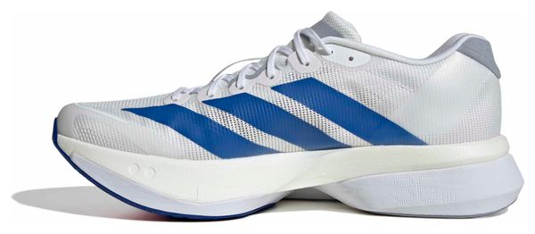 adidas Adizero Boston 13 Men's Running Shoes in White/Blue/Red