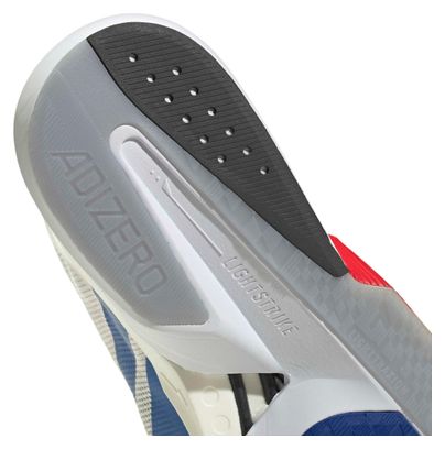 adidas Adizero Boston 13 Men's Running Shoes in White/Blue/Red