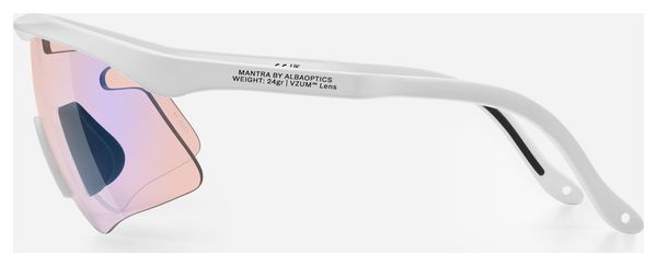 Alba Optics Mantra White Vzum F-Lens Flamingo Sunglasses