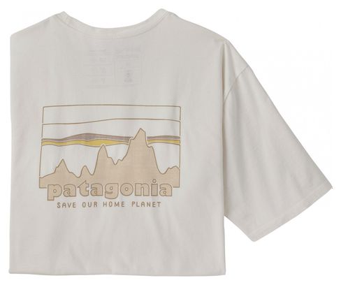 Camiseta Patagonia 73 Skyline Organic Camiseta Blanca Hombre