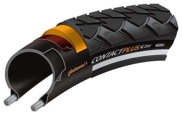 Continental Contact Plus 27.5'' Copertone Tubetype Wire SafetyPlus Reflex E-Bike e50