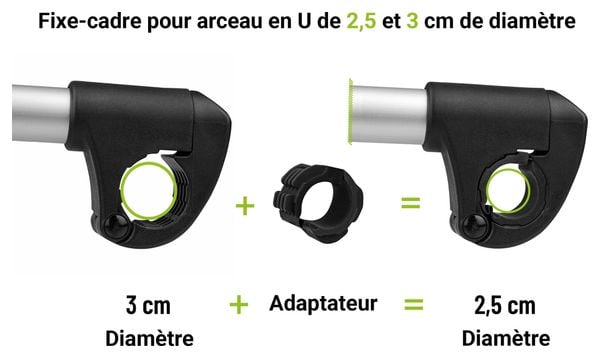 Eufab -  Fixe-cadre À Pince Court Amovible Ø 25 + 30 Mm Antivol - Porte-vélos Eufab