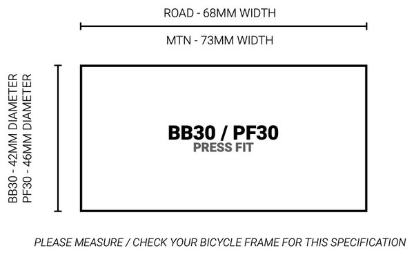 Praxis Road Conv BB30 / PF30 Pedalgehäuse 24 Achse Keramik