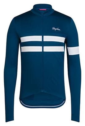 Maillot Manches Long Rapha Brevet Bleu/Blanc