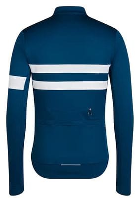 Maillot Manches Longues Rapha Brevet Bleu/Blanc