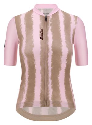 Maillot de manga corta Santini Bambu Mujer Rosa