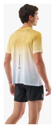 Compressport Performance Short Sleeve Jersey Yellow Grey Man