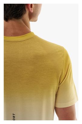 Compressport Performance Short Sleeve Jersey Yellow Grey Man