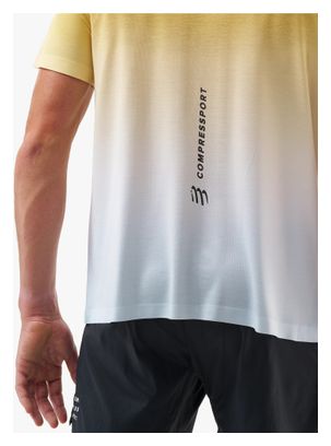 Compressport Performance Short Sleeve Jersey Yellow Grey Man