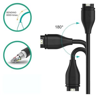 Câble de Charge Type-C pour Montres Garmin - Fenix 5 à 7X  Forerunner 45 à 965