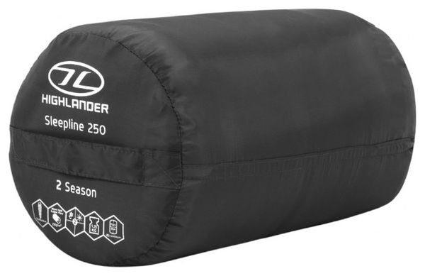 Highlander Sac de couchage momie Sleepline 250 Momie 5°C-Gris anthracite