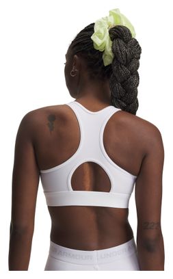 Sujetador deportivo Under Armour HeatGear de sujeción moderada, blanco, para mujer