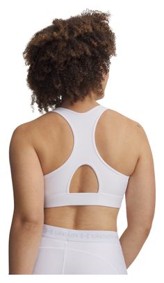 Sujetador deportivo Under Armour HeatGear de sujeción moderada, blanco, para mujer