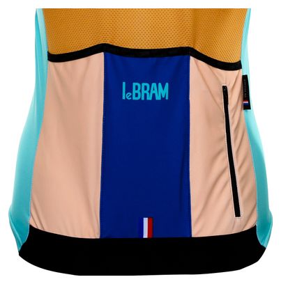 Maillot Manches Courtes Femme LeBram Aspin Bleu Coupe Ajustée