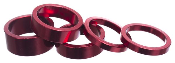 Parts 8.3 Kit of Aluminium Spacers (x5) Red