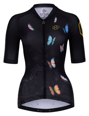 Maillot de cyclisme  manches courtes pour femmes noir 8andCounting