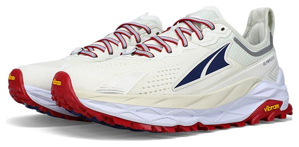 Altra Olympus 5 Women's Trail Running Shoes White Blue Red