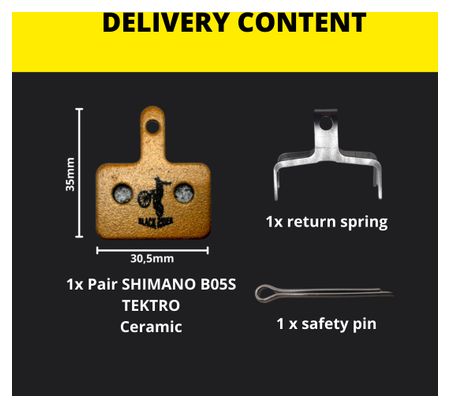 Plaquettes céramique SHIMANO B01S B03S B05S | Black Rider