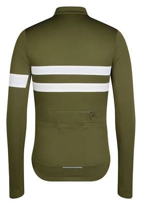 Maillot Manches Longues Rapha Brevet Khaki/Blanc