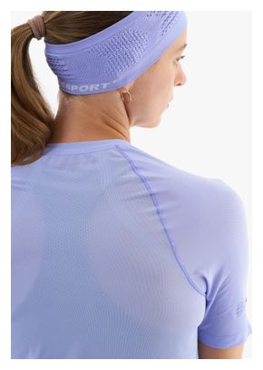 Maillot Compressport Performance de manga corta para mujer, morado 