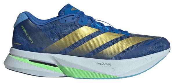 adidas Adizero Boston 13 Running Shoes, Blue/Gold, Men's