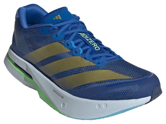adidas Adizero Boston 13 Running Shoes, Blue/Gold, Men's