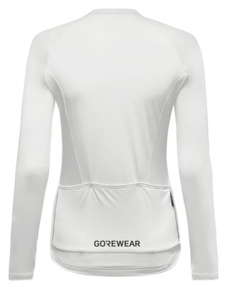Maglia a maniche lunghe Gore Wear Spinshift bianca da donna