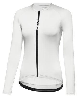 Maglia a maniche lunghe Gore Wear Spinshift bianca da donna