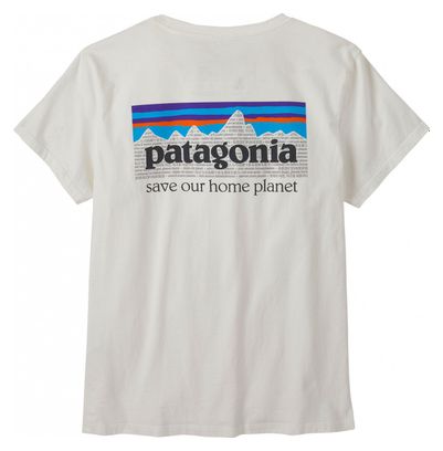 Camiseta Patagonia P-6 Mission Organic Mujer Blanco
