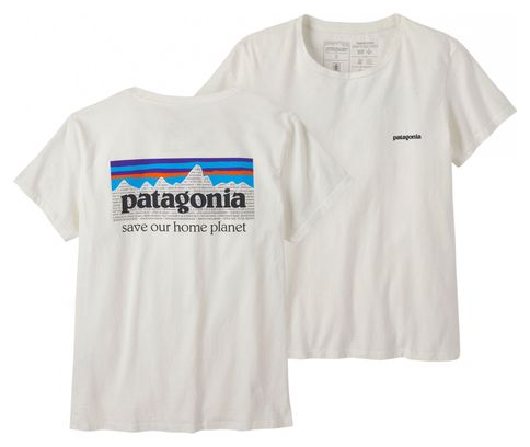 Patagonia P-6 Mission Organic T-Shirt Vrouwen Wit