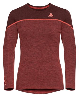 Maillot Manches Longues Odlo Revelstoke Performance Wool Warm Rouge Femme