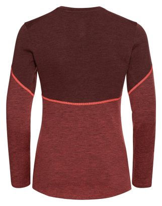 Maillot Manches Longues Odlo Revelstoke Performance Wool Warm Rouge Femme