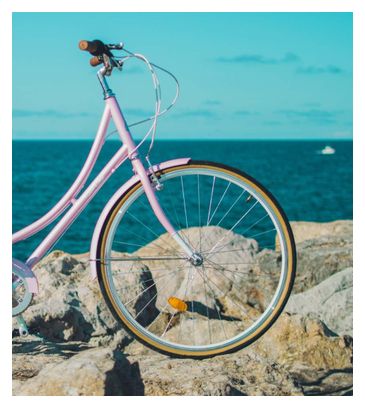 FabricBike Step City - Vélo de route pour femmes 28” Sweet Pink