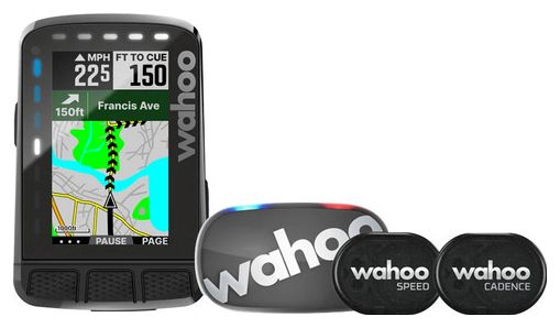 Ciclocomputador GPS Wahoo Elemnt Roam V2 + Tickr + Sensores RPM