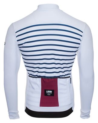 LeBram Ventoux Limited Edition Long Sleeves Jersey White Blue Bordeaux