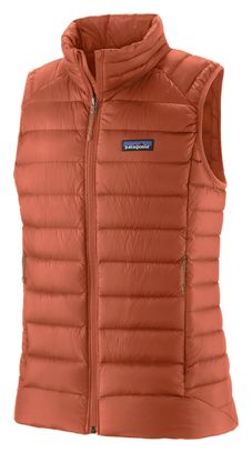 Chaqueta de plumón naranja sin mangas Patagonia Down Sweater para mujer