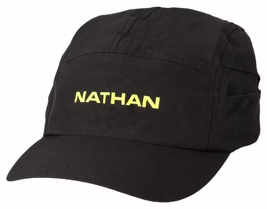 Gorra Nathan Run Cool Stash Negra / Amarilla
