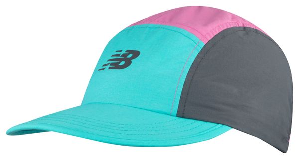 Gorra New Balance 5 Panel Everyday Trainer Azul Rosa