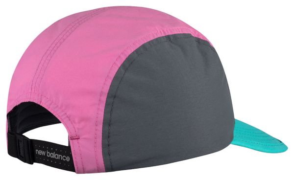 Gorra New Balance 5 Panel Everyday Trainer Azul Rosa