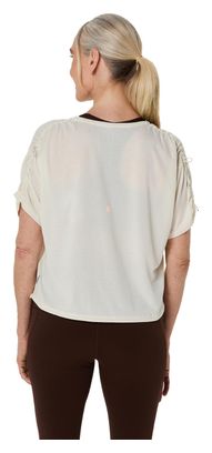 T-Shirt Running Asics Nagino Run Adjustable Beige Femme