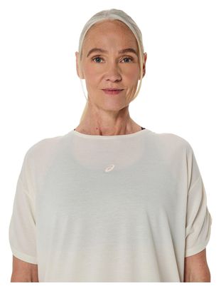 T-Shirt Running Asics Nagino Run Adjustable Beige Femme