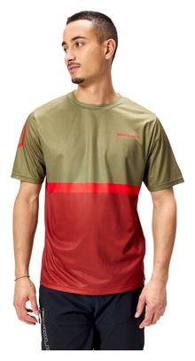 Endura SingleTrack Core II Technical T-Shirt Khaki/Bordeaux