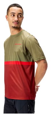 Endura SingleTrack Core II Technical T-Shirt Khaki/Bordeaux