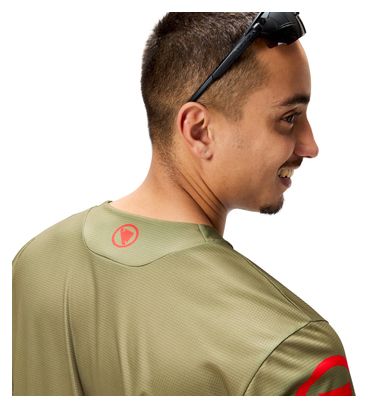 Endura SingleTrack Core II Technical T-Shirt Khaki/Bordeaux