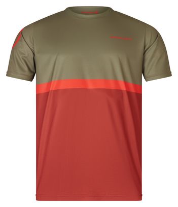 Endura SingleTrack Core II Technical T-Shirt Khaki/Bordeaux
