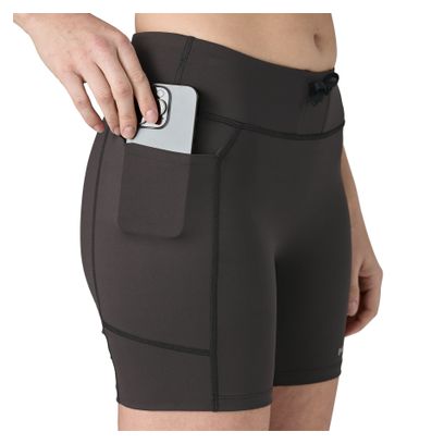 Pantalones cortos Patagonia Endless Run - 6 in. Mujer Negro