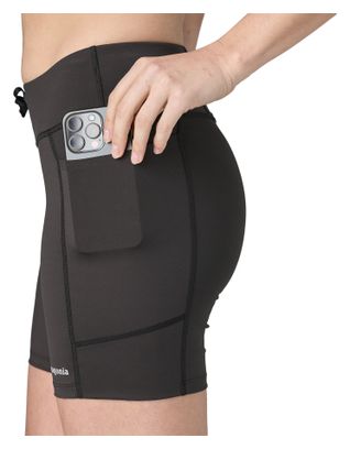 Pantalones cortos Patagonia Endless Run - 6 in. Mujer Negro