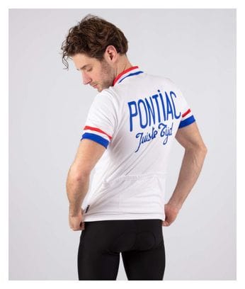 Maillot Manches Courtes Velo Rogelli Pontiac - Homme - Blanc