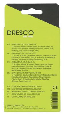 Dresco ordinateur de vélo 5 x 5 cm blanc