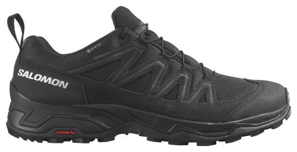 Salomon X Ward Leather GTX Wanderschuhe Schwarz Herren